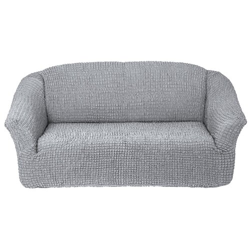 фото Чехол на трехместный диван без оборки серый concordia