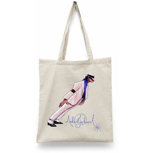 фото Сумка-шоппер унисекс каждому своё "майкл джексон/michael jackson" черная