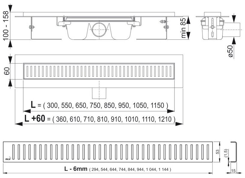Решетка Alcaplast - фото №4