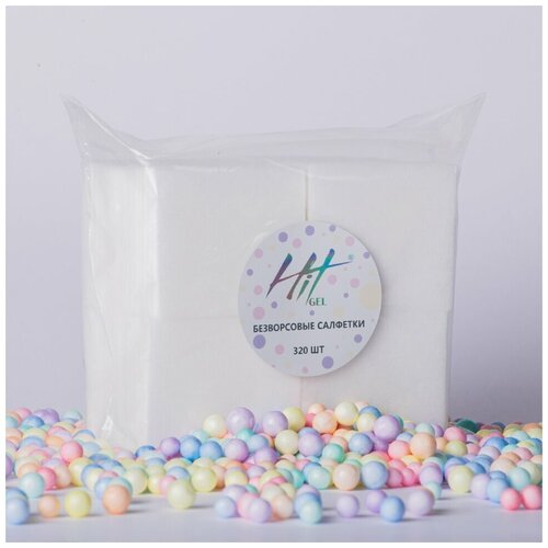 HIT gel, Безворсовые салфетки ТМ, 320 шт безворсовые салфетки упаковка 600 шт