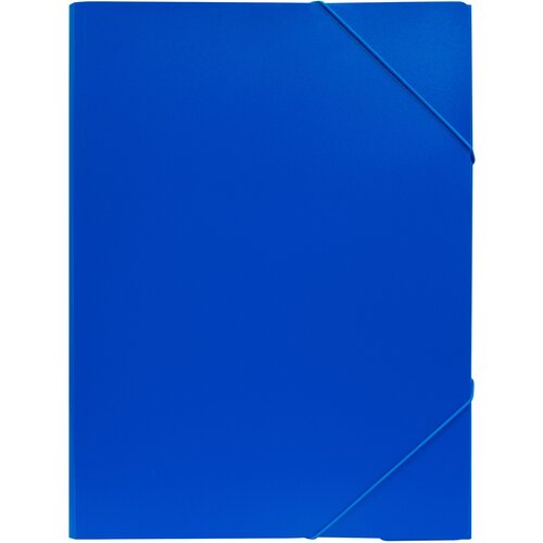 Папка на резинке Бюрократ, пластик, 0.7 мм, цвет: синий, A3 папка на резинке бюрократ black