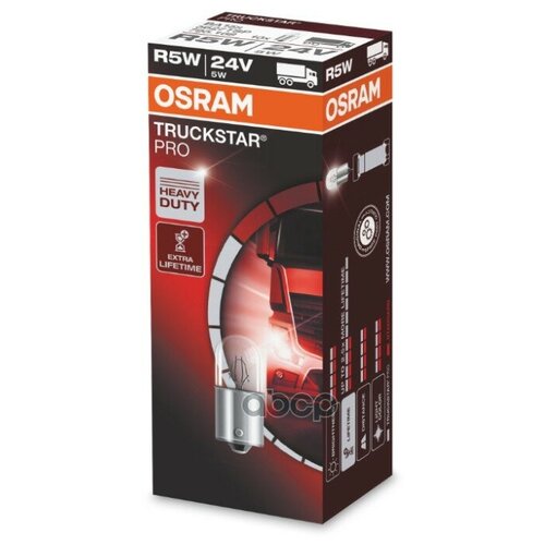 Автолампа Osram 5627tsp R5w(1156) 24v 5w Ba15s Truckstar Pro (К10/50) Osram арт. 5627TSP