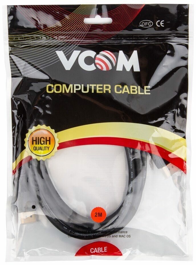 Кабель DisplayPort VCOM соединительный, v1.4, 8K, 60Hz, 2m - фото №3