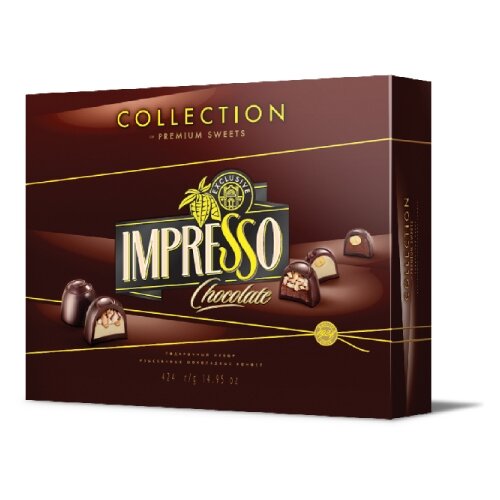 Набор конфет Impresso  Impresso Premium коричневый, шоколадный 424гр,  424 г