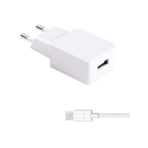 Зарядное устройство Monarch 2A с кабелем MICRO-USB для зарядки (1метр/белый)