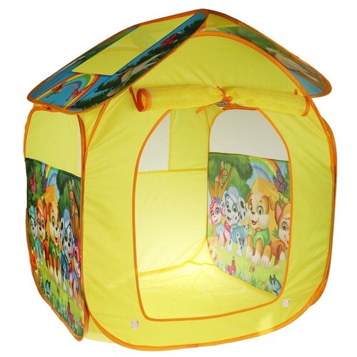 Палатка детская игровая Играем вместе Щенки, 83х80х105 см, в сумке (GFA-PUPS-R) палатки домики играем вместе игровая палатка фиксики 83х80х105 см в сумке
