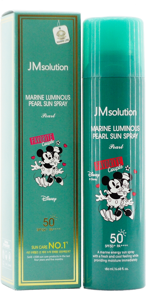 JMsolution Спрей солнцезащитный с жемчугом, Disney collection / Disney Mickey & Minnie Sun Spray SPF50+, 180 мл