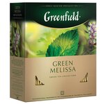Чай зеленый Гринфилд грин мелисса Greenfield Green Melissa, с мелиссой, 9 шт по 100 пак - изображение