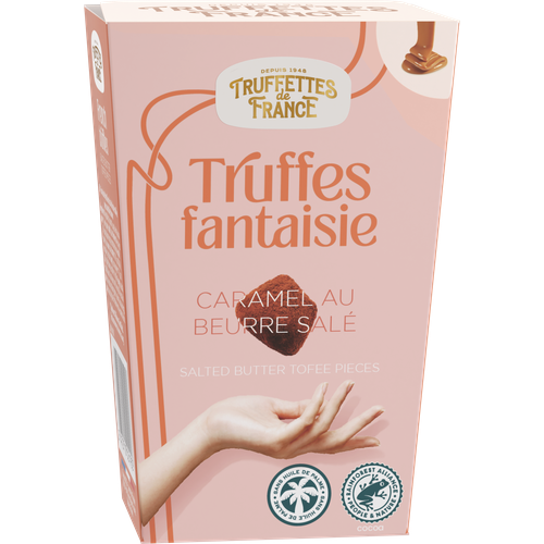 Подарочный набор Chocmod Truffettes de France Шоколадные конфеты трюфели Fantaisie c кусочками соленой карамели, 40 г