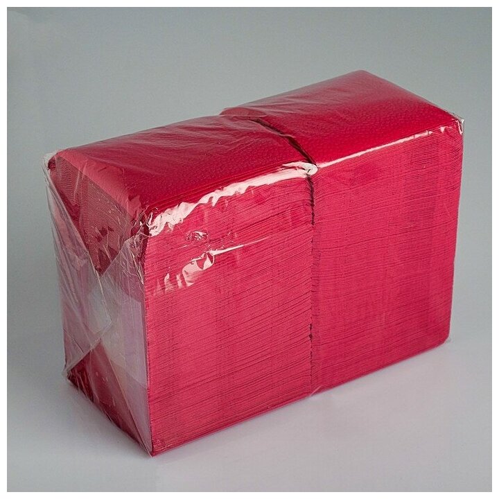 Салфетки бумажные Sima-land красные, Big Pack, 24*24 см, 350 шт (4273569) - фотография № 2