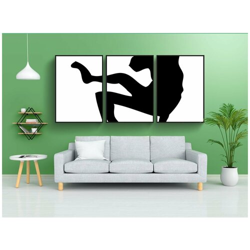 фото Набор модулных постеров для интерьера "обезьяна, дерево, висит" 60x90 см. в тубусе, без рамки lotsprints