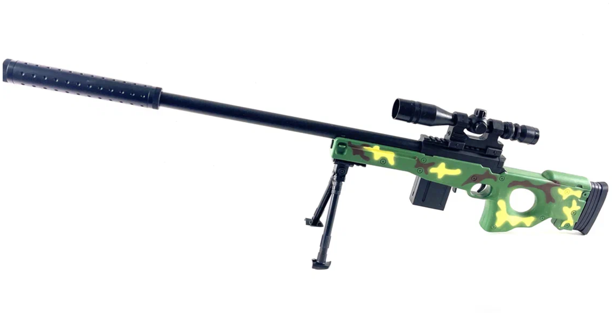 Снайперская винтовка-пневматическая с лазерным прицелом камуфляжная 94 см