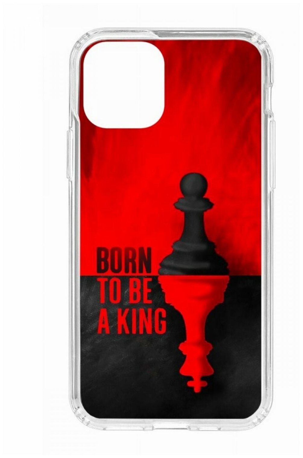 Чехол для iPhone 11 Pro Kruche Print MagSafe Born to be a King,прозрачная накладка с защитой камеры,с рисунком,противоударный силиконовый бампер