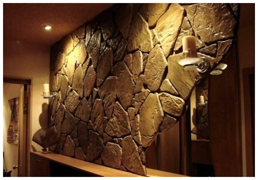 Декоративный камень Гипсовый камень для стен RS premium под покраску (1 квадратный метр)