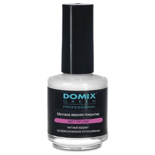 Domix Green Professional Верхнее покрытие Matt Top Coat, прозрачный, 17 мл