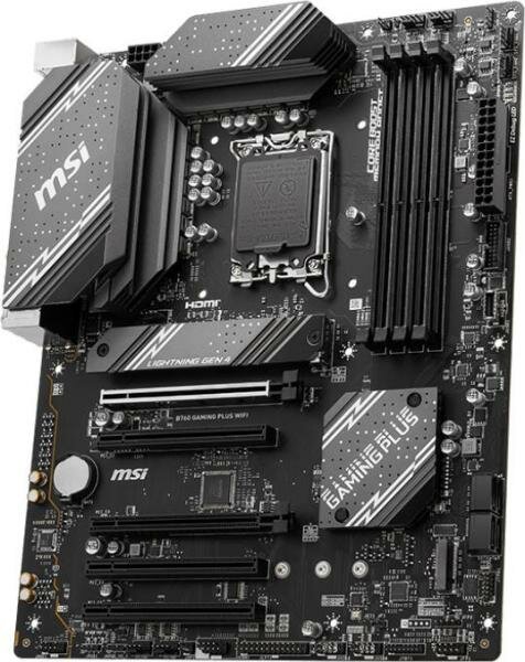 Материнская плата MSI B760 GAMING PLUS WIFI Socket 1700 B760 4xDDR5 5xPCI-E 16x 4xSATA III ATX Retail