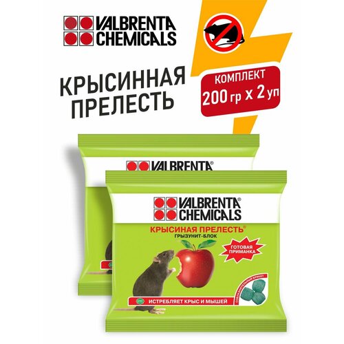 Родентицидное средство Грызунит-Блок ТБ 100 гр. саше 2 штуки/уп комплект родентицидное средство кротомет 75 гр х 10 шт