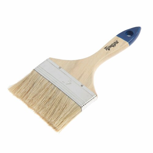 Кисть плоская натуральная щетина деревянная рукоятка 4 100 мм 394₽