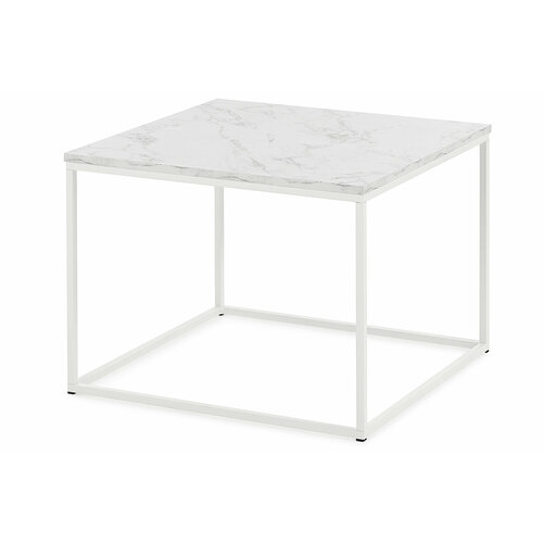 Журнальный стол Фиеста-1, белый мрамор/белый