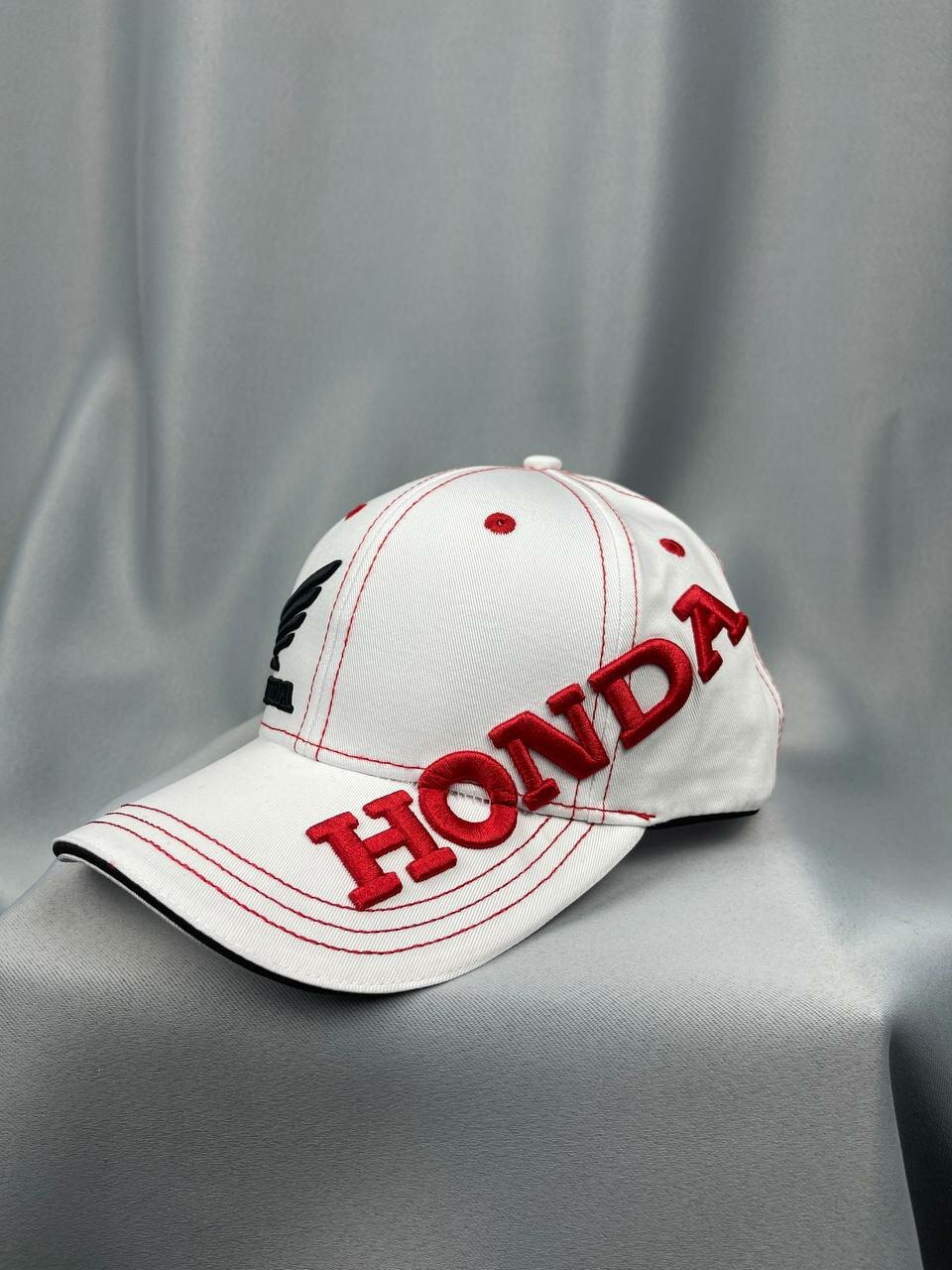 Бейсболка Honda Хонда мото кепка для мужчин, размер one size, white