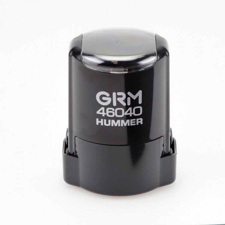 GRM 46040 Hummer Усиленная автоматическая оснастка для печати с крышечкой (диаметр печати 40 мм.), Чёрный