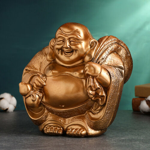 Копилка Хоттей с мешком бронза 20х20х15см 784₽