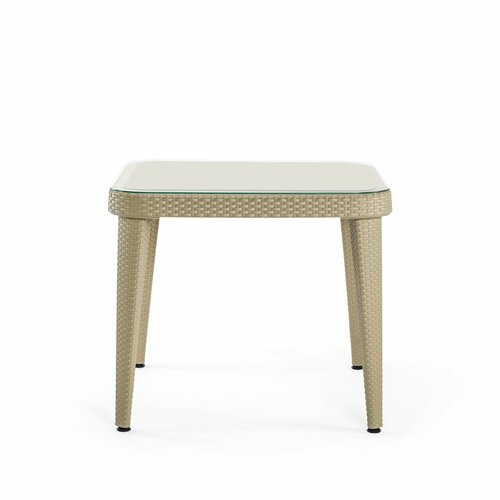 Стол со стеклянным верхом Tilia OSAKA 90x90 см Кофейный