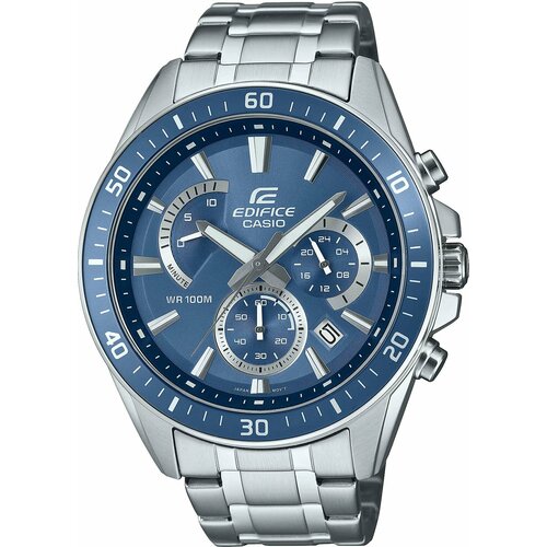 Наручные часы CASIO Edifice EFR-552D-2A, синий наручные часы casio мужские edifice efr 556db 2avuef кварцевые хронограф секундомер водонепроницаемые подсветка стрелок серебряный