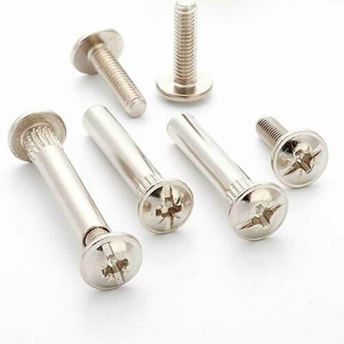 Винт мебельный стяжка - 25шт 500₽