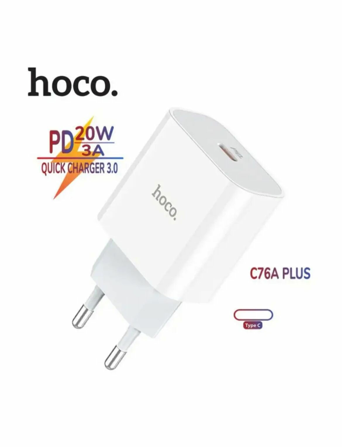 Блок питания Type-C 20W Hoco C76A