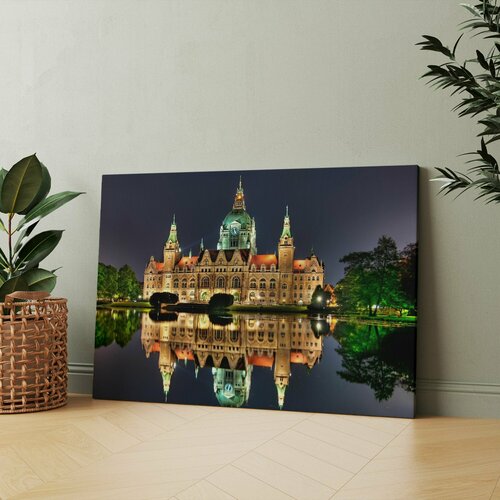 Картина на холсте ганновер германия ратуша город в фрг дворцы 20x30 смдля интерьерав комнатуна стенув подарок 869₽