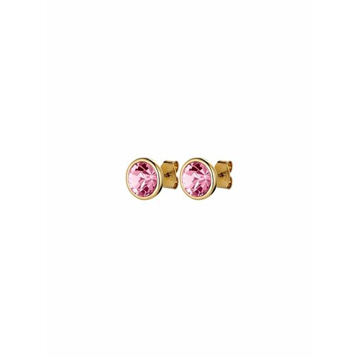 Серьги пусеты DYRBERG/KERN, кристаллы Swarovski, желтый, розовый