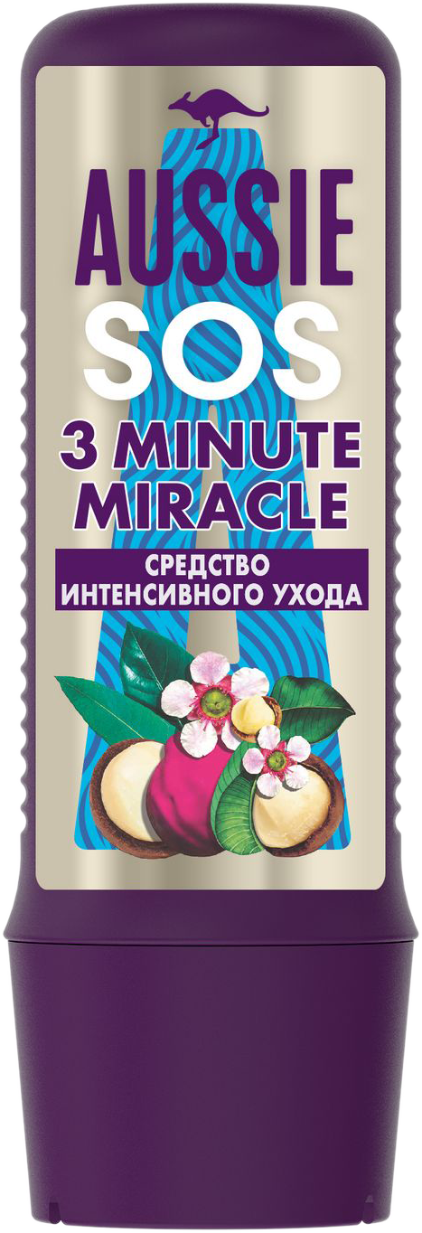 Средство для волос Aussie SOS 3 Minute Miracle для интенсивного ухода для поврежденных длинных волос, 225 мл - фото №14