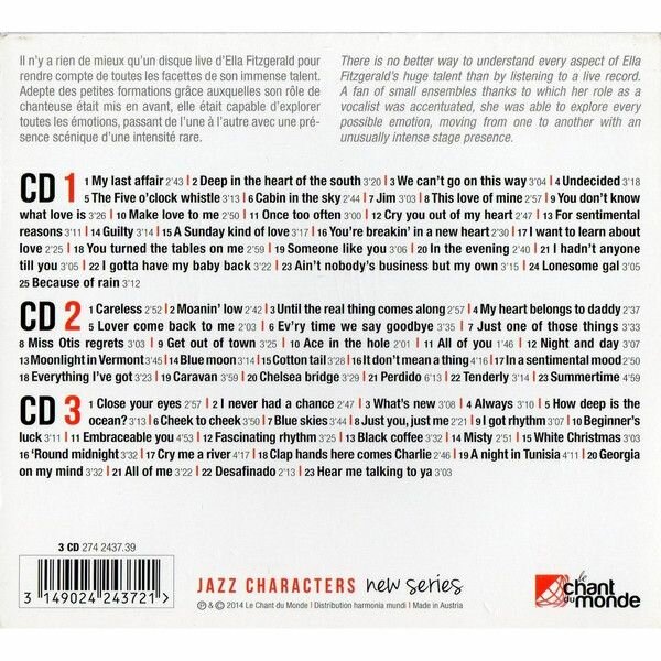Ella Fitzgerald Perdido CD Медиа - фото №4