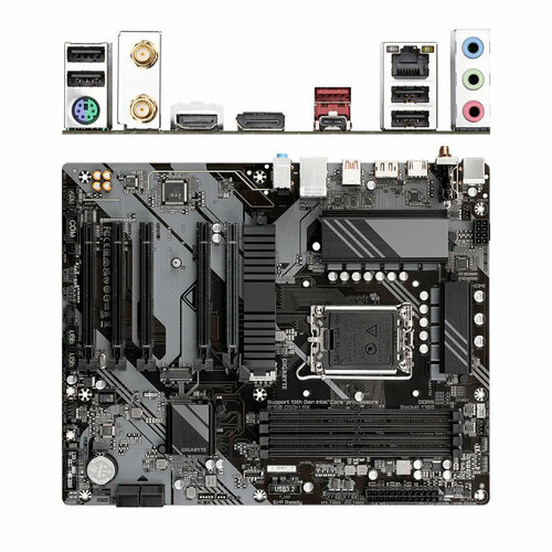 Материнская плата Gigabyte B760 DS3H AX B760 Socket-1700 4xDDR5, 4xSATA3, RAID, 2xM.2, 5xPCI-E16x, 1xUSB3.2, 1xUSB3.2 Type C, DP, HDMI, WiFi, Glan, ATX