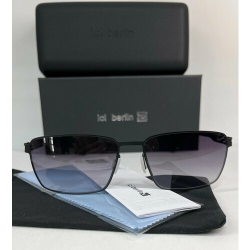 солнцезащитные очки ic berlin бежевый зеленый Солнцезащитные очки Ic! Berlin Silcon black made in Germany 60 17, черный