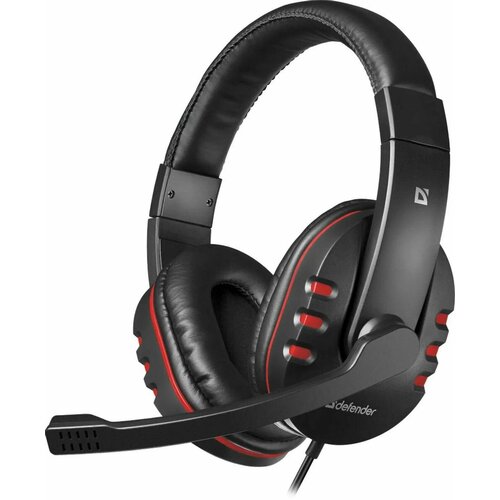 Гарнитура игровая Defender Warhead G-160 для компьютера и игровых консолей накладные проводные черный красный 64113 2720₽