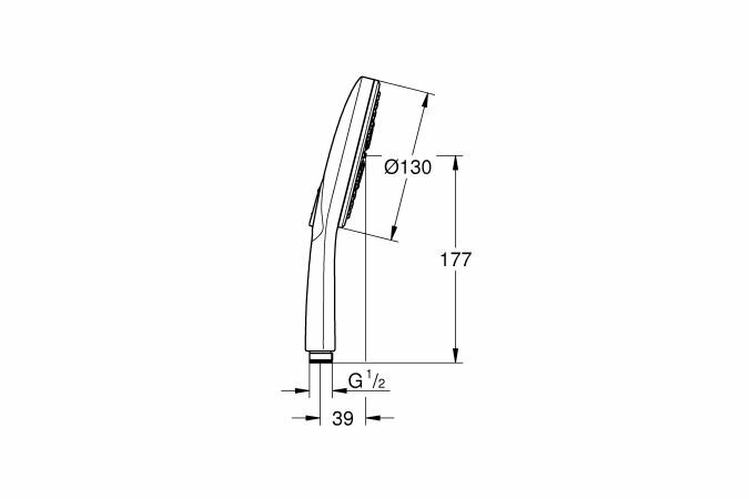 Лейка для душа Grohe Rainshower SmartActive 26544000 130 мм, 3 режима, хром