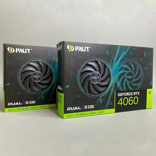 Видеокарта Palit NVIDIA GeForce RTX 4060 Dual 8Gb NE64060019P1-1070D 130500₽