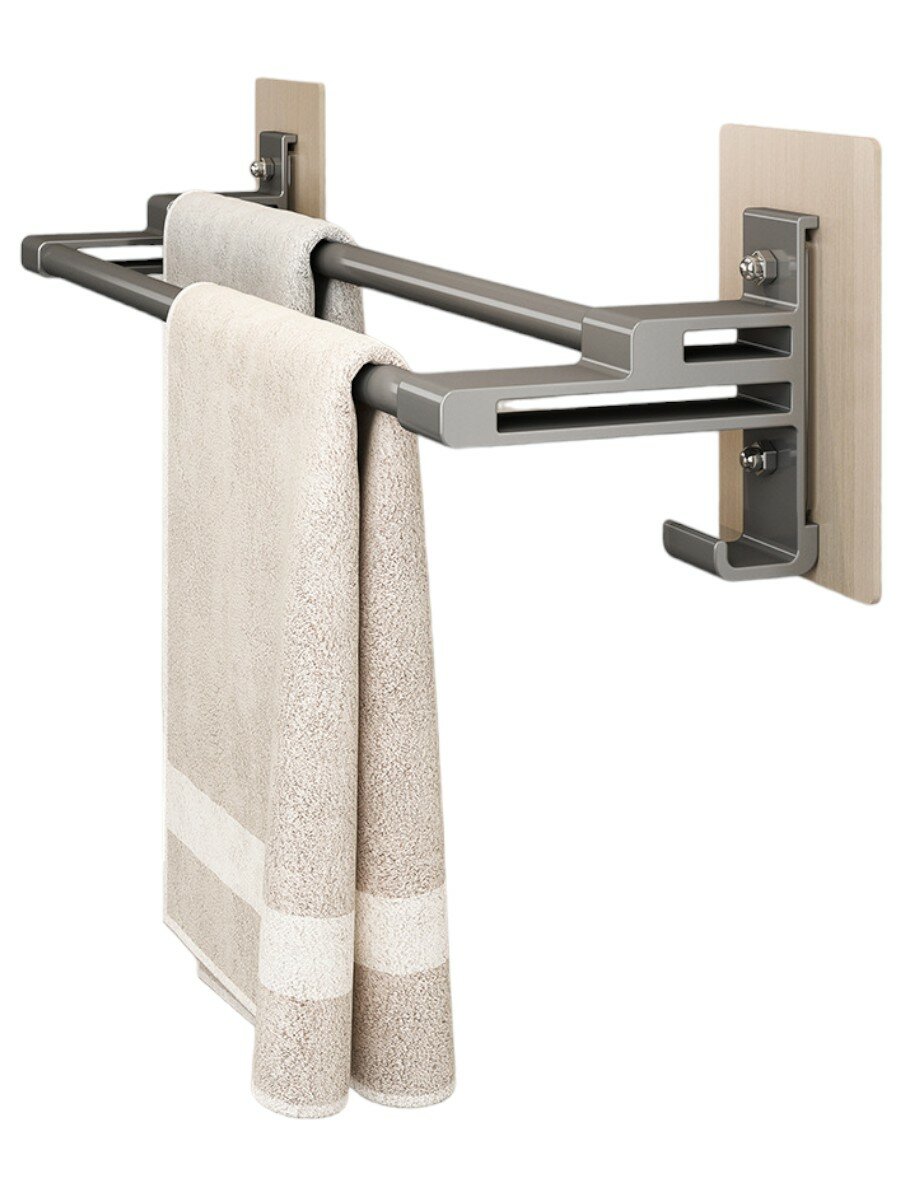 Изображение Держатель для полотенец в ванную без сверления вешалка для полотенец настенная самоклеящаяся 50 см