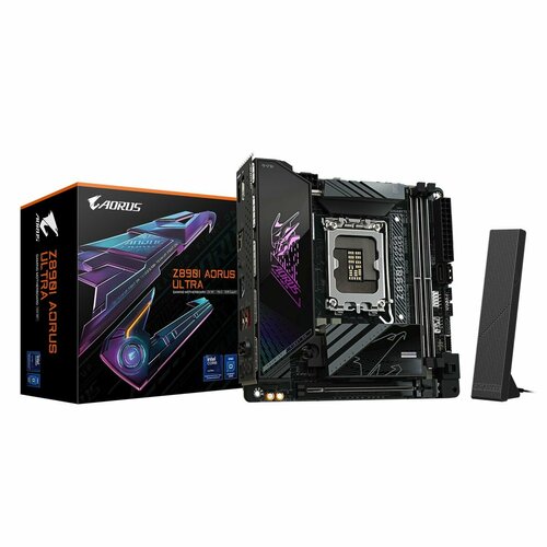 Материнская плата Gigabyte Z890I AORUS ULTRA LGA1851 Intel Z890 Mini-ITX RTL Z890I AORUS ULTRA 38831₽