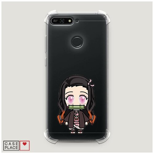 фото Противоударный силиконовый чехол "нэдзуко чиби" на honor 7a pro / хонор 7а про case place