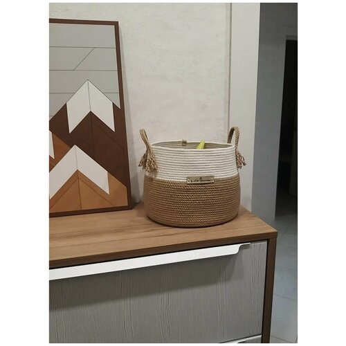 Интерьерная корзина для хранения из джута