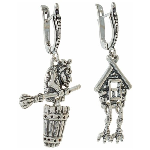 Серебряные серьги Яспис 