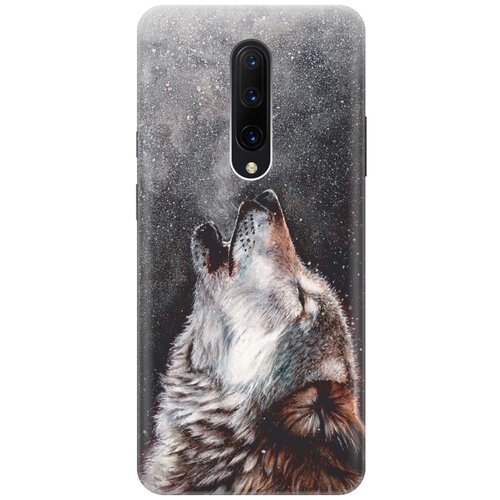 фото Gosso ультратонкий силиконовый чехол-накладка для oneplus 7 pro с принтом "морозный волк"
