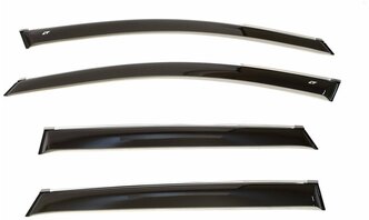 Дефлекторы боковых окон Xray 5 дв. хэтчбек 2015 широкие хромированный молдинг Cobra Tuning, V0055CR, Чёрный