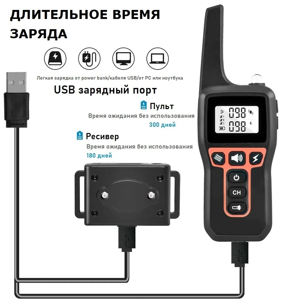 Электронный ошейник для дрессировки собак с системой гавгавнет PD529A - фотография № 3