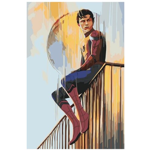 Картина по номерам Человек-паук: Нет пути домой. Том Холланд, 40x60 см, Живопись по Номерам