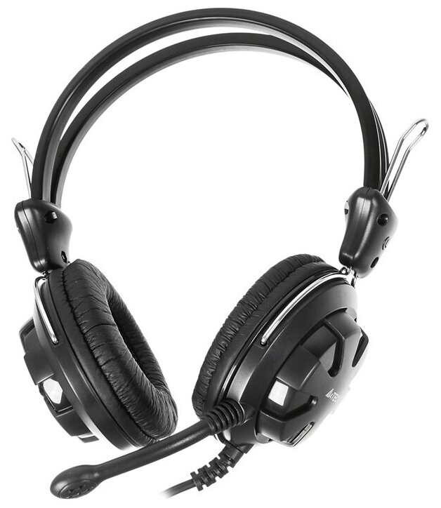 Наушники с микрофоном A4Tech HS-28 черный 1.8м накладные оголовье HS-28 BLACK