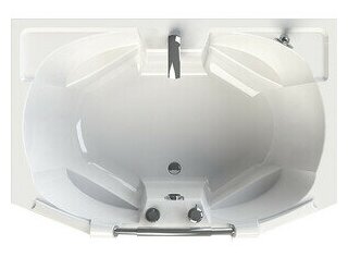 Акриловая ванна Radomir Конкорд 180х120 с каркасом, фронтальной панелью, ручкой, сливом-переливом (1-01-2-0-9-025К)